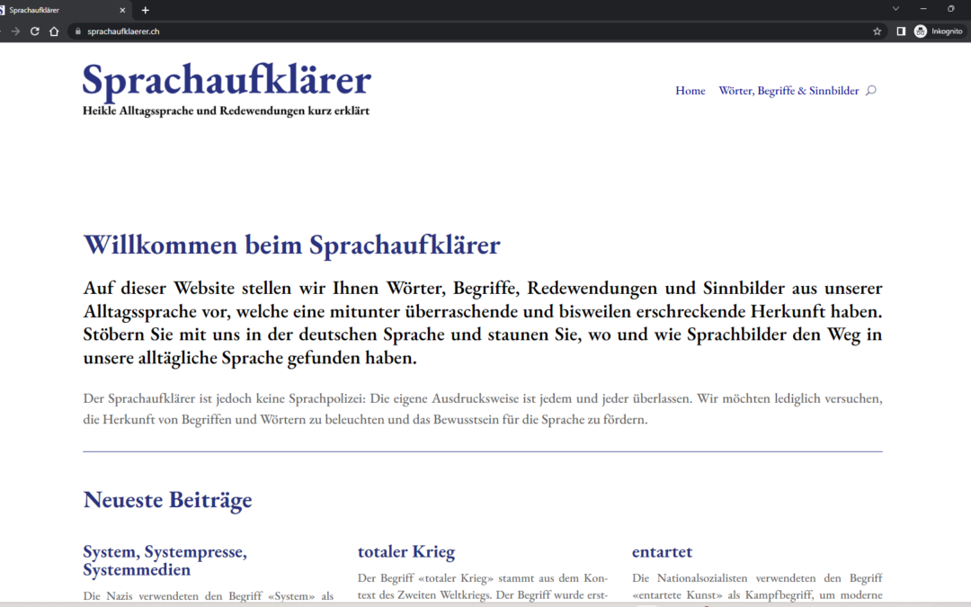 Website Sprachaufklärer